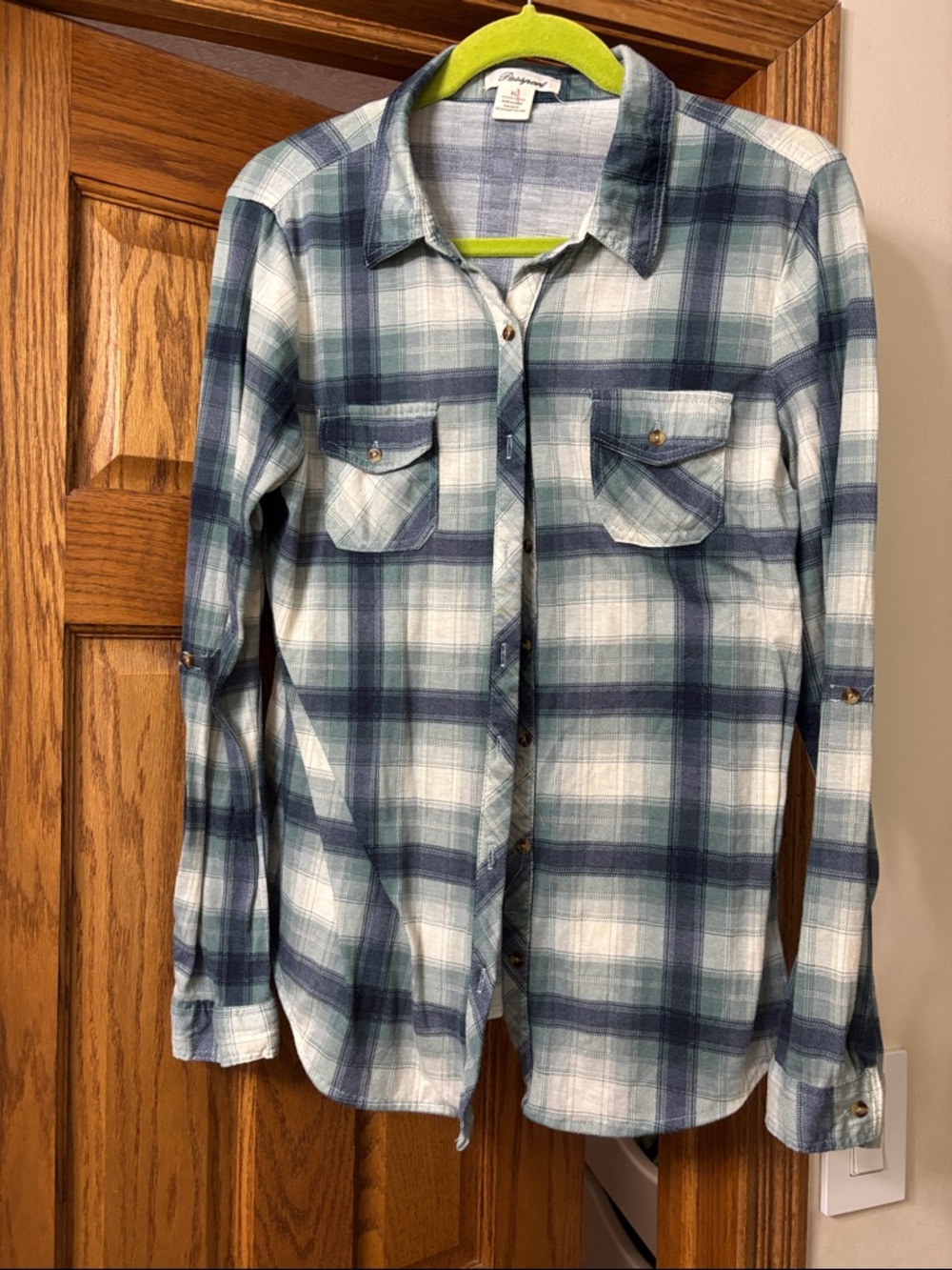Passport Plaid Button-Down Shirt - Blue & White
